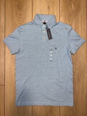 Tommy Hilfiger Men’s Heather Light Blue Polo Shirt